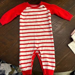 Red and white romper